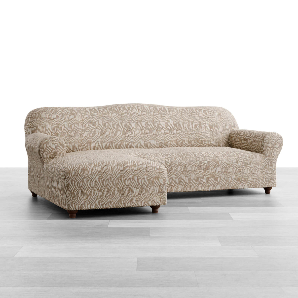 Jacquard 3D - Funda Sofa L Izquierdo Beige Vento